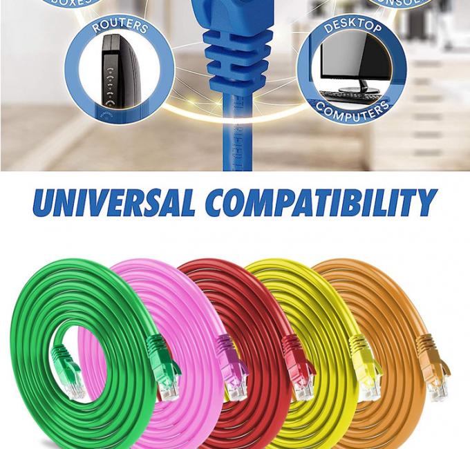 OEM de alta calidad Pure Cooper Shield FTP UTP STP SFTP Cat5 Cat5e Cat6 Cat6a Cat7 Cat8 RJ45 Ethernet Patch Lan Cable de red 7