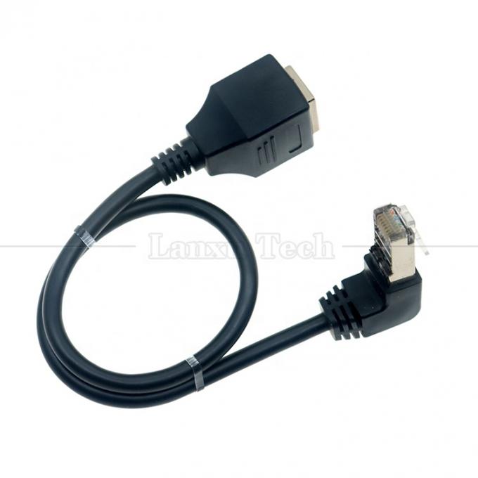 Ángulo de 90 grados RJ45 macho a RJ45 hembra Socket Cat5e Ethernet LAN cable 2