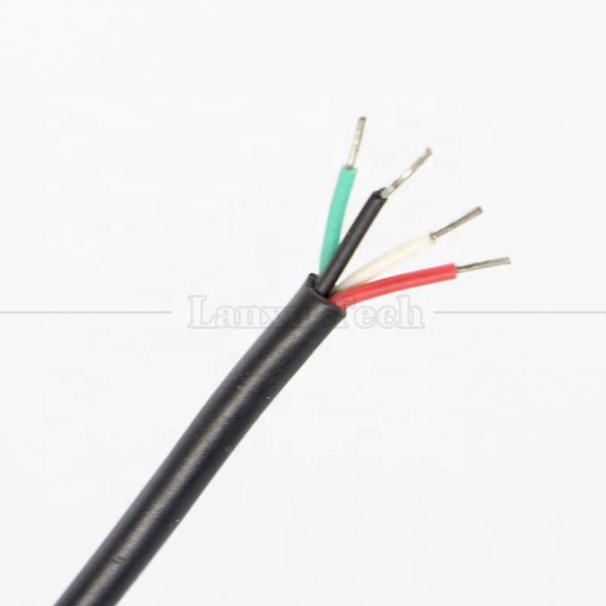 Conector RJ45 femenino para abrir soldadura enlatada de 4 cables cables de cola de cerdo de extremo desnudo 2