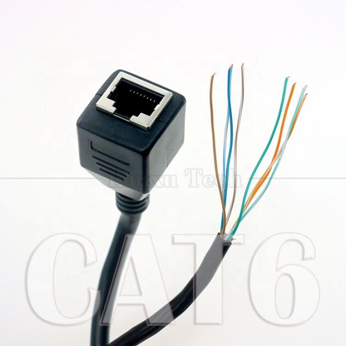 Ethernet de red de alta calidad Cta6 26AWG RJ45 8p8c Enchufe femenina para abrir cables desnudos enlatados 0