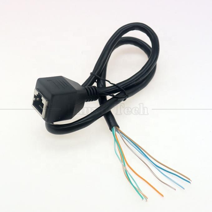 Ethernet de red de alta calidad Cta6 26AWG RJ45 8p8c Enchufe femenina para abrir cables desnudos enlatados 4