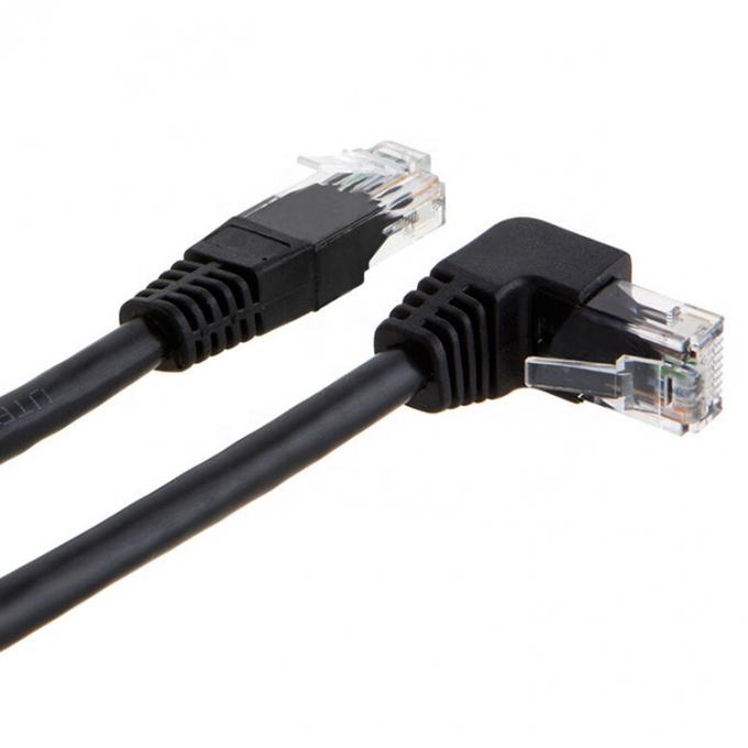 UTP STP 90 grados ángulo derecho izquierdo Cat5 Cat5e Cat6 Cat7 RJ45 Extensión Ethernet LAN cable de red 4
