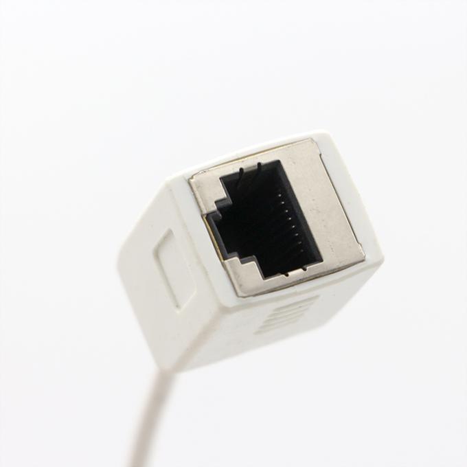 Personalización Blanco Femenino RJ45 Enchufe para abrir soldadura enlatada 4 cables cables de cola de cerdo de extremo desnudo 1