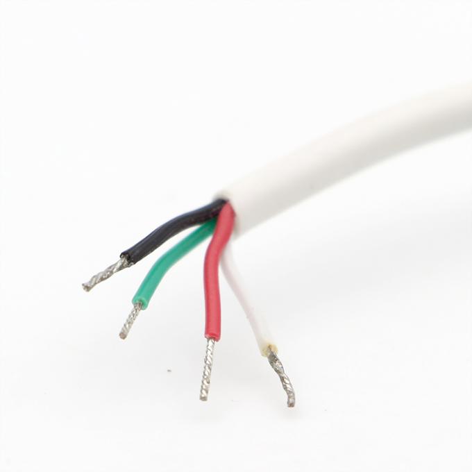 Personalización Blanco Femenino RJ45 Enchufe para abrir soldadura enlatada 4 cables cables de cola de cerdo de extremo desnudo 2