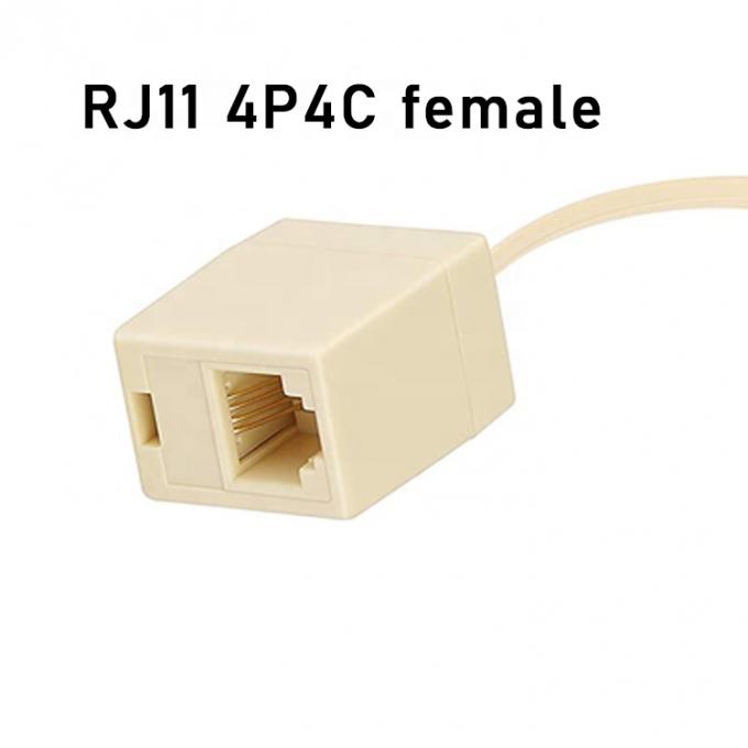 Ethernet RJ45 8P8C Hombre a teléfono RJ11 4P4C Socket ADSL Conector Convertidor Adaptador de cable de extensión 2