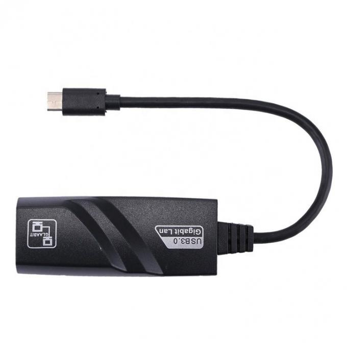 Alta compatibilidad USB 3.1 Tipo C macho a Gigabit RJ45 Ethernet Adaptador de red LAN para computadora portátil 1