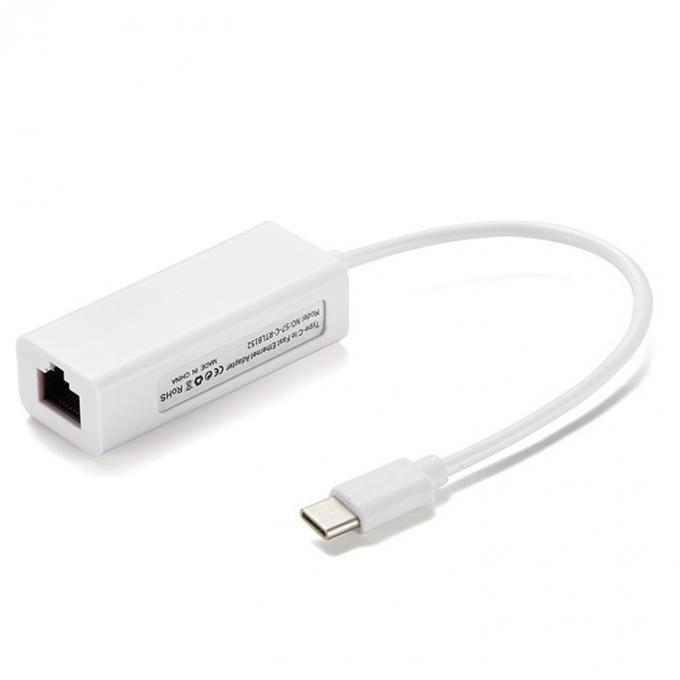 Plug and Play Adaptador de red Ethernet Lan de tipo C a RJ45 de 100 Mbps Gigabit USB para computadora portátil 0
