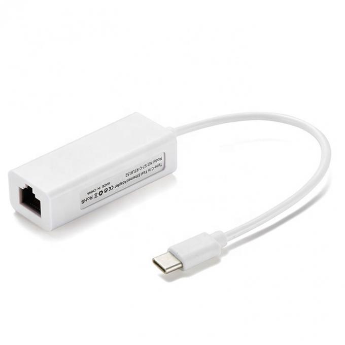 Plug and Play Adaptador de red Ethernet Lan de tipo C a RJ45 de 100 Mbps Gigabit USB para computadora portátil 3