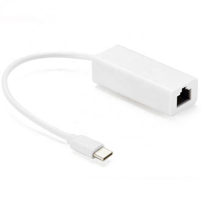 Plug and Play Adaptador de red Ethernet Lan de tipo C a RJ45 de 100 Mbps Gigabit USB para computadora portátil 2