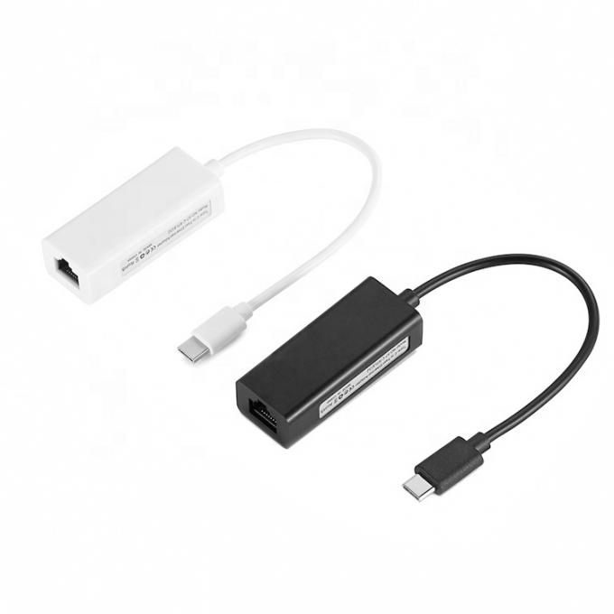Plug and Play Adaptador de red Ethernet Lan de tipo C a RJ45 de 100 Mbps Gigabit USB para computadora portátil 5
