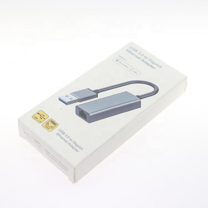 Super velocidad 1000Mbps Metal Shell USB 3.0 para el adaptador Ethernet Gigabit RJ45 4