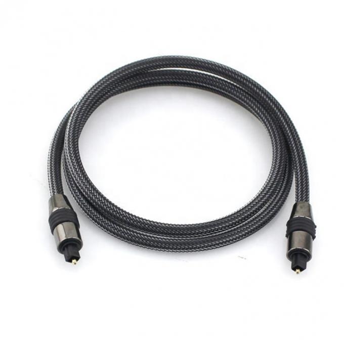 Cables ópticos de fibra óptica trenzados duraderos de alta calidad Toslink Spdif Oro 0