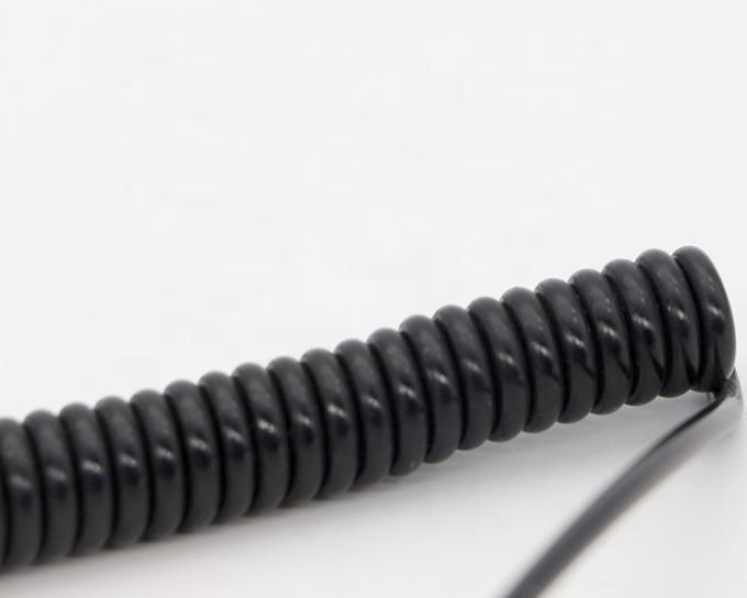 CUSTOM 1M 2M 3M bobina de resorte espiral macho a macho 3,5 mm Jack Stereo Aux cable de audio 2