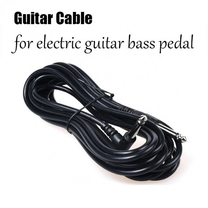 1M 3M 5M Durable Ángulo de 90 grados a recta 6.35mm 1/4 TS Jack Instrument Patch Guitar Cable 3