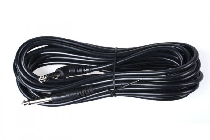 1M 3M 5M Durable Ángulo de 90 grados a recta 6.35mm 1/4 TS Jack Instrument Patch Guitar Cable 4