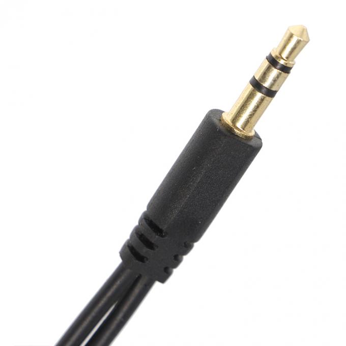 1 Hombre a 2 Mujeres Dividido 3.5mm Jack estéreo auriculares de audio y cable de división 2