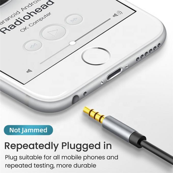 Y Splitter 4 Poles Micrófono estéreo 1 Hombre a 2 Mujer 3.5mm Jack Cable de audio para auriculares 3