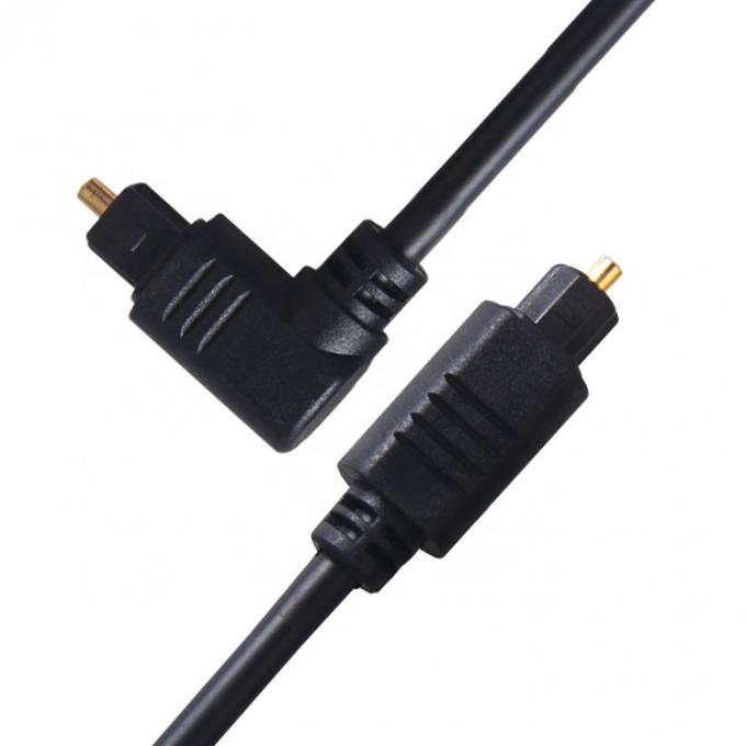 Ángulo de 90 grados de alta calidad 24K Oro SPDIF Cable de audio óptico digital Toslink para PS4 TV 2