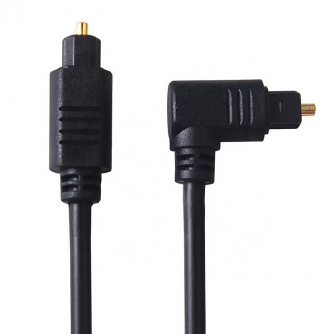 Ángulo de 90 grados de alta calidad 24K Oro SPDIF Cable de audio óptico digital Toslink para PS4 TV 4