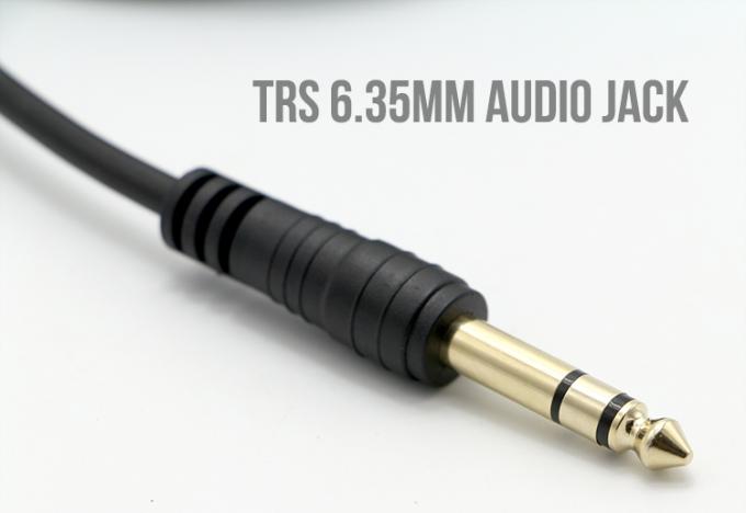 3M Revestido de oro 6.35mm Jack 1/4 pulgadas TRS macho a 1/4 pulgadas TS Jack Female Audio Jack cable estéreo 1