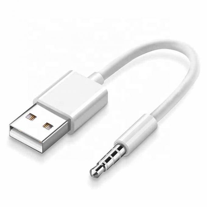 USB 2.0 Femenino a 3,5 mm Jack 3 polos Adaptador de convertidor AUX para altavoz de audio de automóvil 0