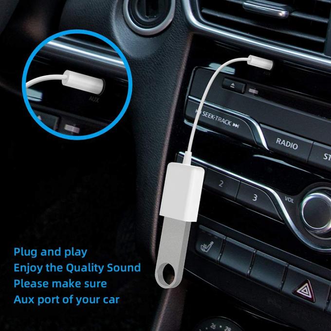 USB 2.0 Femenino a 3,5 mm Jack 3 polos Adaptador de convertidor AUX para altavoz de audio de automóvil 5