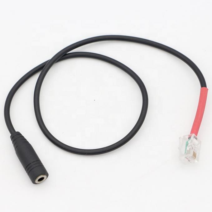 RJ9 RJ10 a Mujer 3.5 mm CTIA Plug Audio Jack Adaptador de auriculares Cable para teléfono de oficina 0