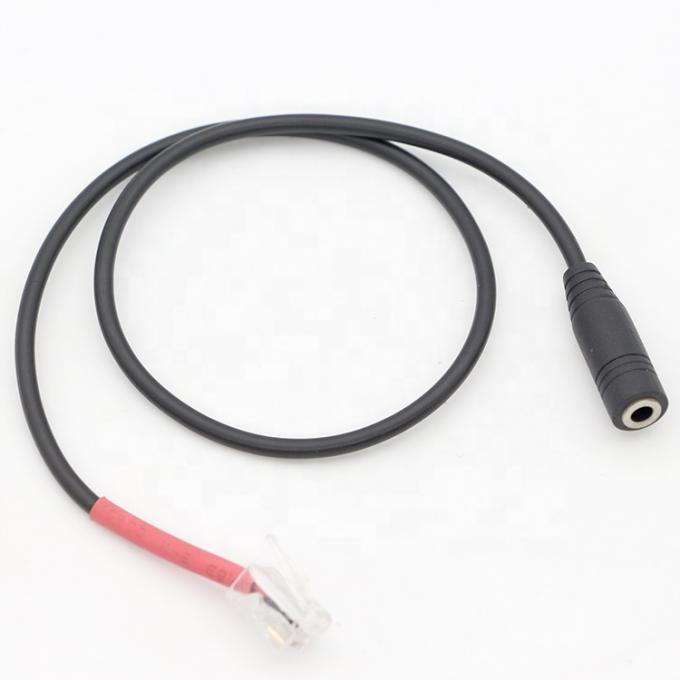 RJ9 RJ10 a Mujer 3.5 mm CTIA Plug Audio Jack Adaptador de auriculares Cable para teléfono de oficina 5
