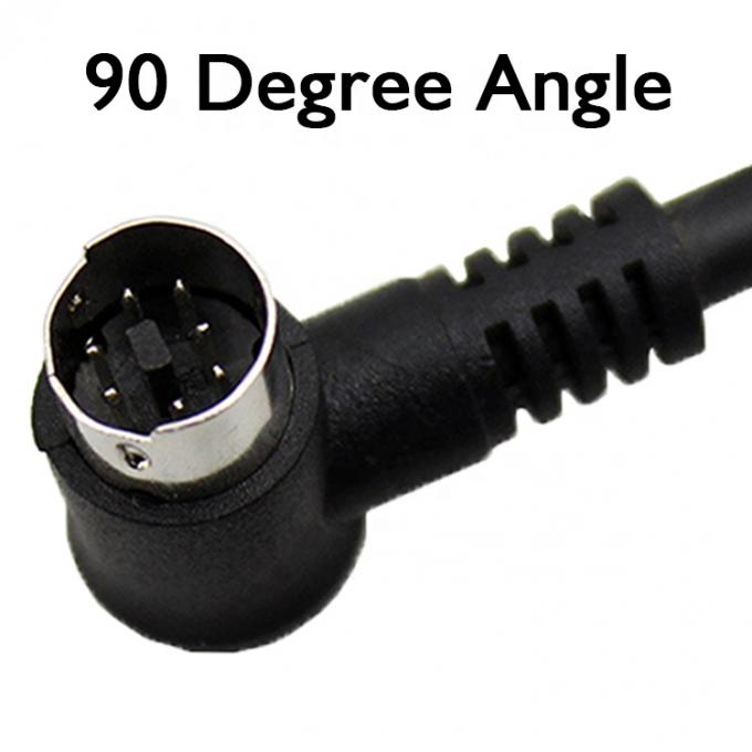 1M 2M 3M Shield 90 grados ángulo recto S Video de hombre a hombre 7 pines Mini Din cable de extensión 2