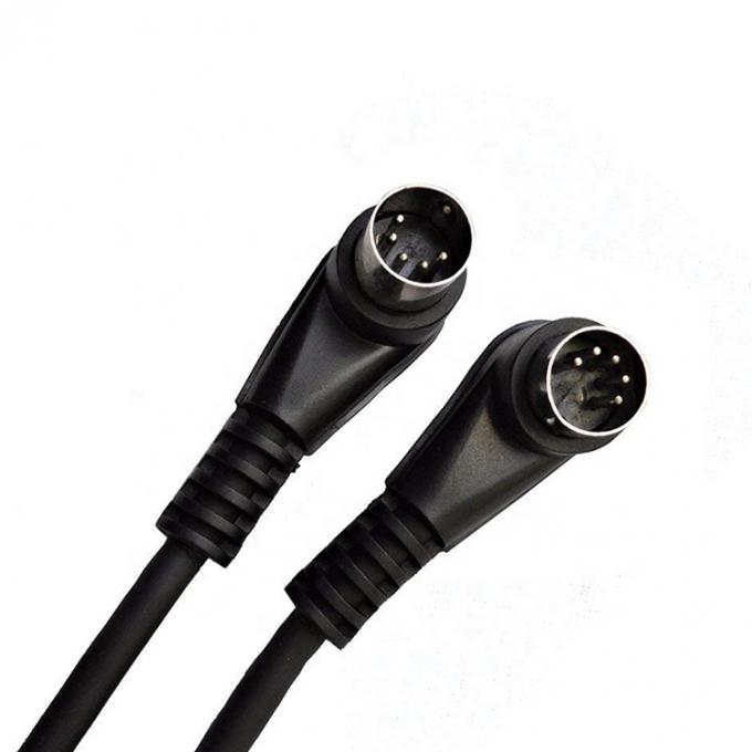CULTURA de fábrica escudo ángulo derecho macho a macho 5 pin Din conector Midi cable 4