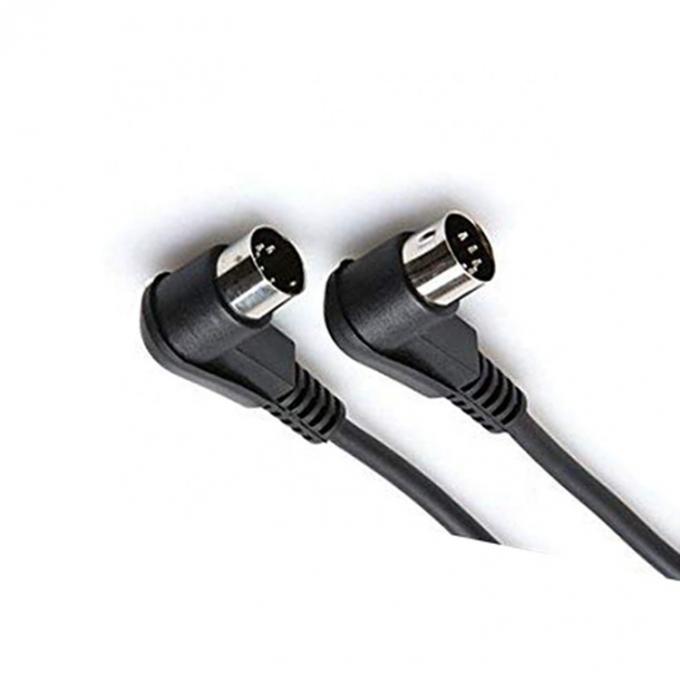 CULTURA de fábrica escudo ángulo derecho macho a macho 5 pin Din conector Midi cable 3