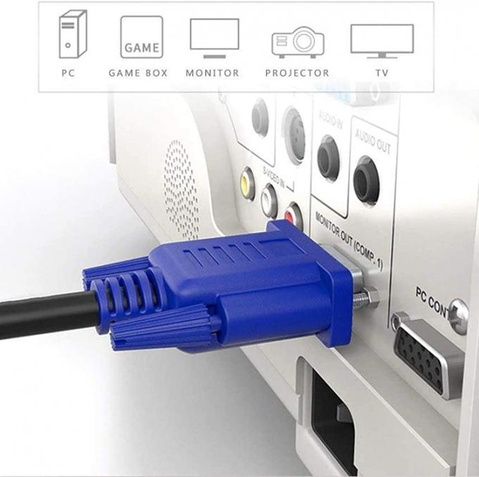 OEM 1m 1.5m 3m 1080P Hombre a Hombre HD DB 15 PIN VGA a VGA Cable de monitor para PC computadora 2