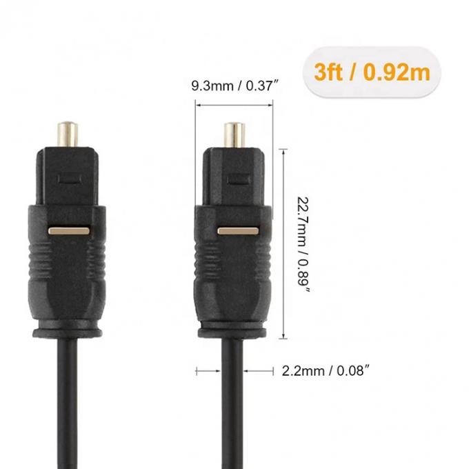 Cables de audio ópticos digitales de alta calidad de 1M 2M 3M 5M de fibra óptica 5