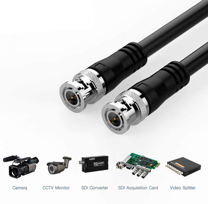 Asamblea de seguridad de SDI cámara de circuito cerrado coaxial de vídeo potencia BNC Jack conector masculino para el cable BNC 4