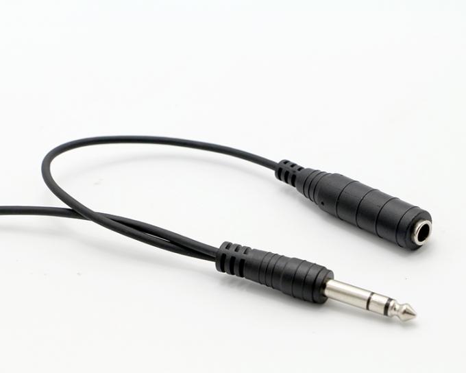 1M 2M 3M Y Splitter Hombre a Mujer 6.35mm 3.5mm TRS Micrófono Jack estéreo cable de audio 7