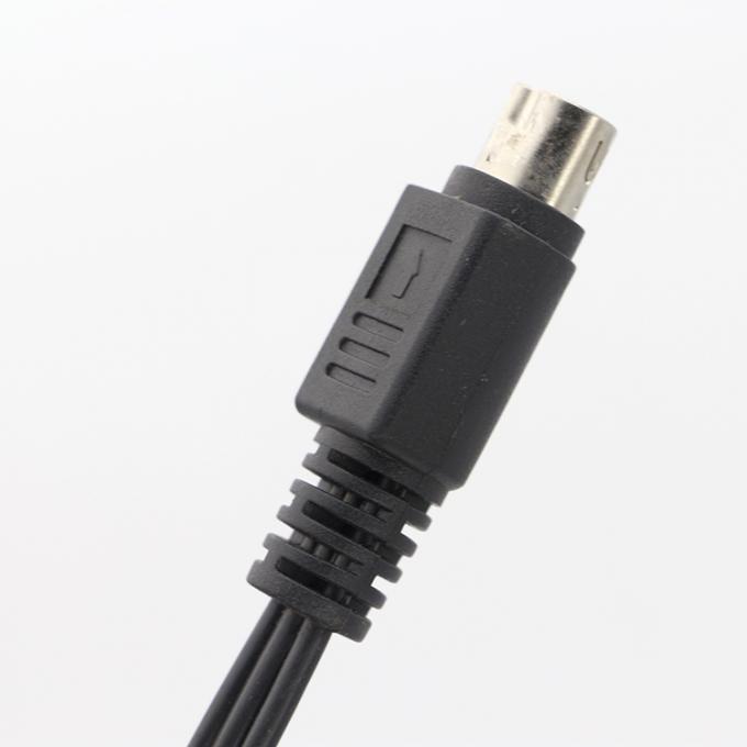 9 Pin Mini Din a 3 RCA S Video Cable de audio para pantallas de televisión Receptor de audio y video 2