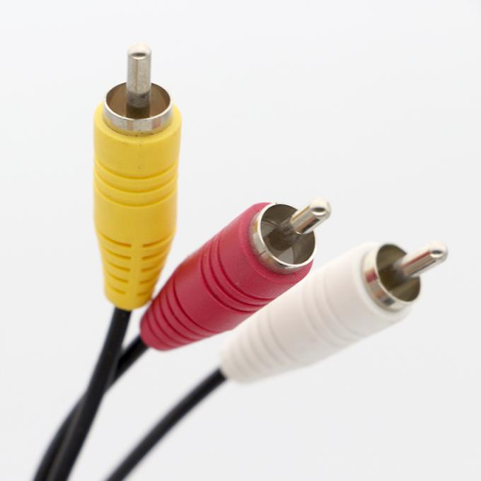 9 Pin Mini Din a 3 RCA S Video Cable de audio para pantallas de televisión Receptor de audio y video 3
