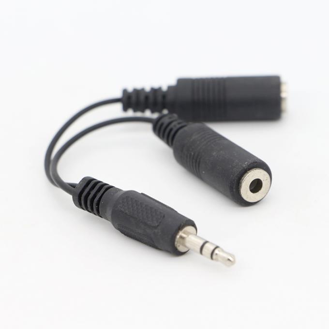CUSTOM 3.5mm Jack 1 hombre a 2 mujeres Y Splitter auricular Jack Mic PC Audio TRS Splitter Cable 7