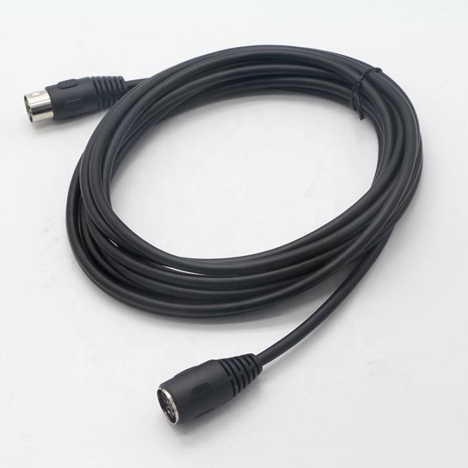 Sistema de audio estéreo Midi personalizado de señal masculina a femenina 7 pin Din Control de cable de extensión para el guardabarros 4