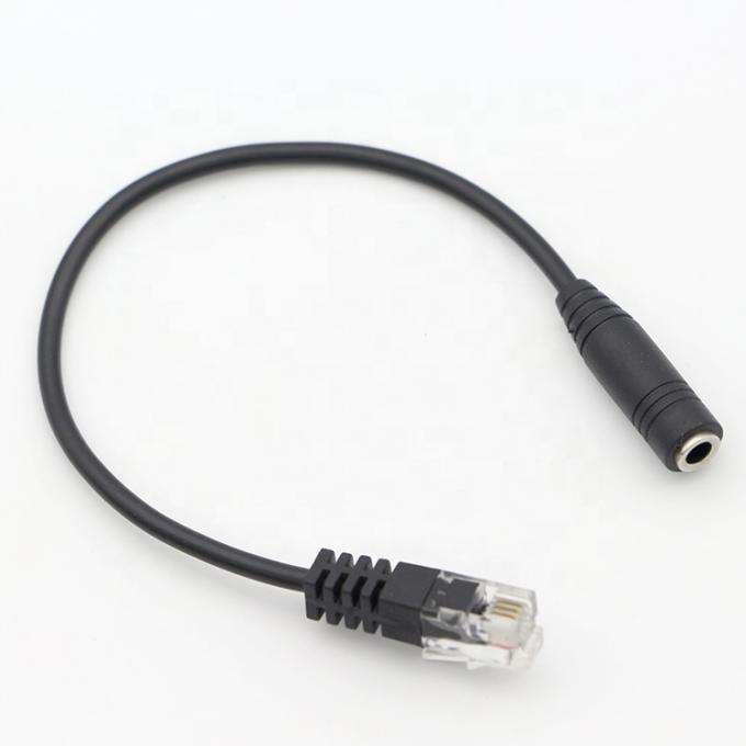 OEM RJ9 RJ10 a Mujer 3.5mm CTIA Plug Audio Jack Adaptador de auriculares Cable para teléfono 1