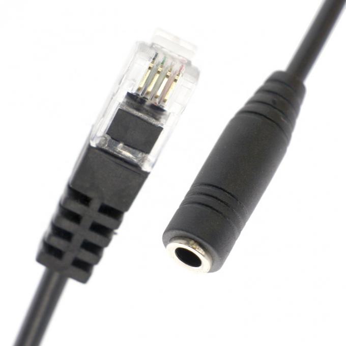 OEM RJ9 RJ10 a Mujer 3.5mm CTIA Plug Audio Jack Adaptador de auriculares Cable para teléfono 2