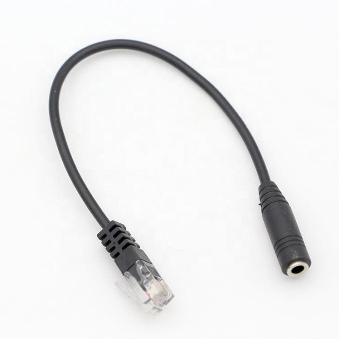 OEM RJ9 RJ10 a Mujer 3.5mm CTIA Plug Audio Jack Adaptador de auriculares Cable para teléfono 5