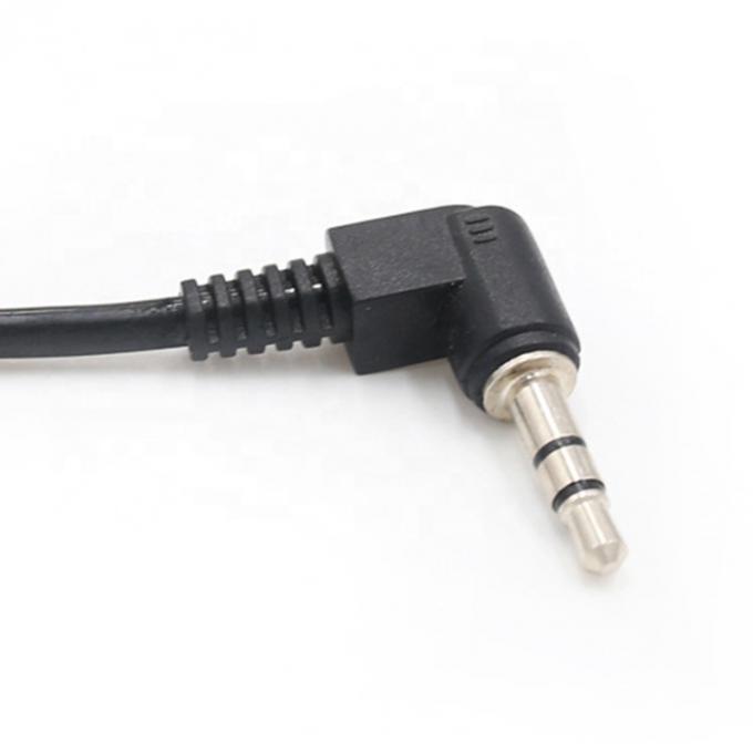 Mujer de resorte en espiral a hombre 90 grados ángulo derecho 3,5 mm Jack a 3,5 mm Jack TRS cable de audio estéreo 2