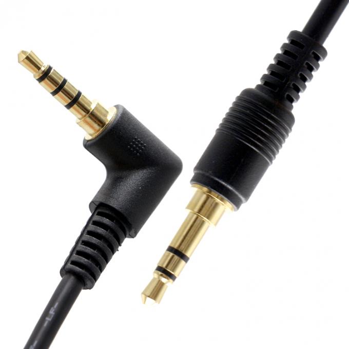 OEM 90 grados ángulo derecho 3,5 mm TRRS Jack macho a 3,5 mm TRRS Jack macho cable de audio 2