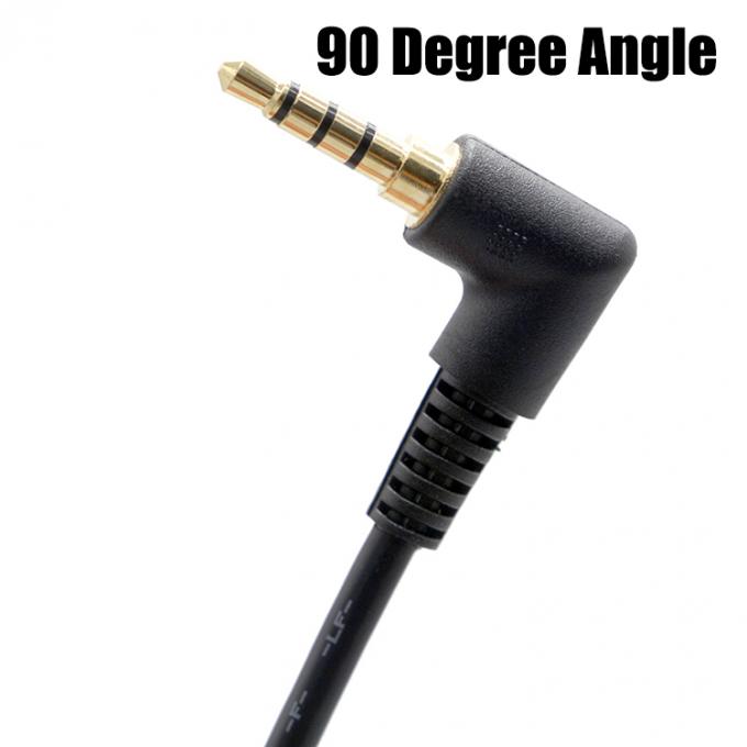 OEM 90 grados ángulo derecho 3,5 mm TRRS Jack macho a 3,5 mm TRRS Jack macho cable de audio 3