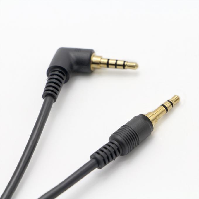 OEM 90 grados ángulo derecho 3,5 mm TRRS Jack macho a 3,5 mm TRRS Jack macho cable de audio 5