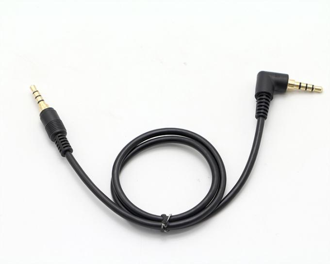 OEM 90 grados ángulo derecho 3,5 mm TRRS Jack macho a 3,5 mm TRRS Jack macho cable de audio 6