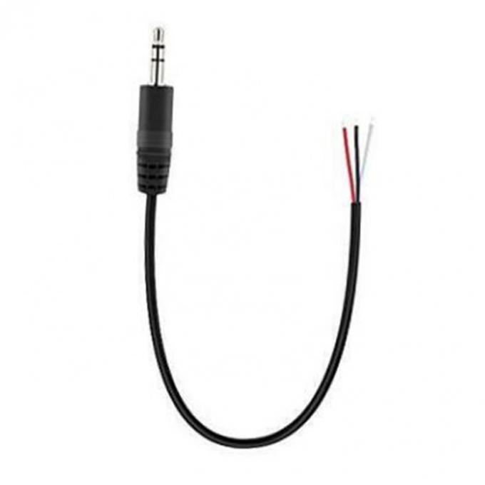 TRS 2 Pole Stereo Audio Jack 3.5mm Plug masculino para el cable de extremo abierto 0