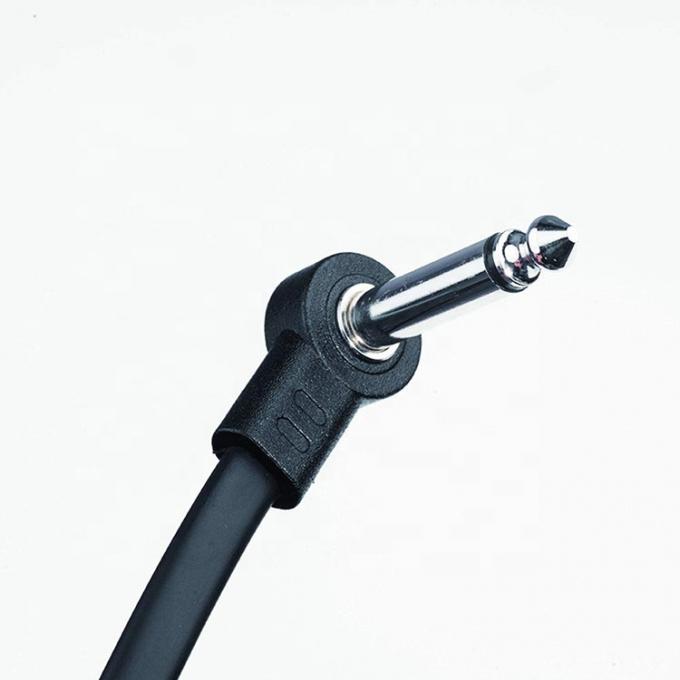 Corto de 90 grados ángulo personalizado 1/4 pulgada TS Jack Instrumentos eléctricos guitarra cable de parche 1