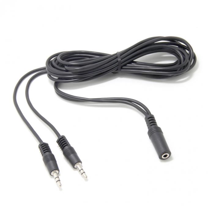 2 mujeres a 1 hombre 3.5mm Jack de auriculares Stereo altavoz de audio y cable de división 1